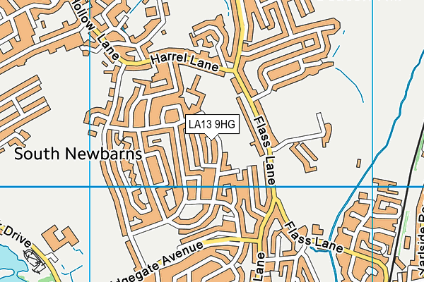 LA13 9HG map - OS VectorMap District (Ordnance Survey)