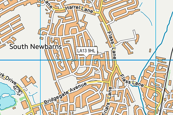 LA13 9HL map - OS VectorMap District (Ordnance Survey)
