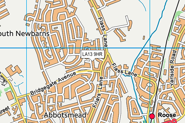 LA13 9HR map - OS VectorMap District (Ordnance Survey)