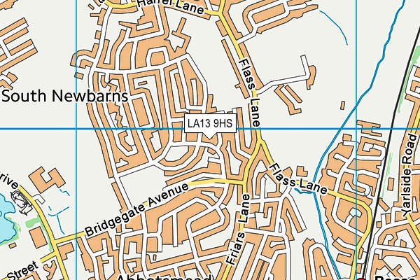 LA13 9HS map - OS VectorMap District (Ordnance Survey)