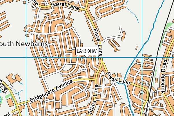 LA13 9HW map - OS VectorMap District (Ordnance Survey)