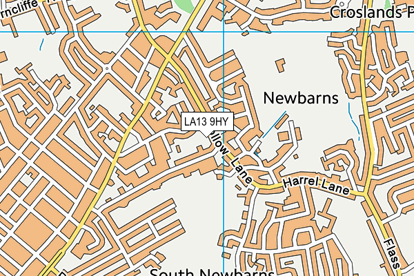 LA13 9HY map - OS VectorMap District (Ordnance Survey)