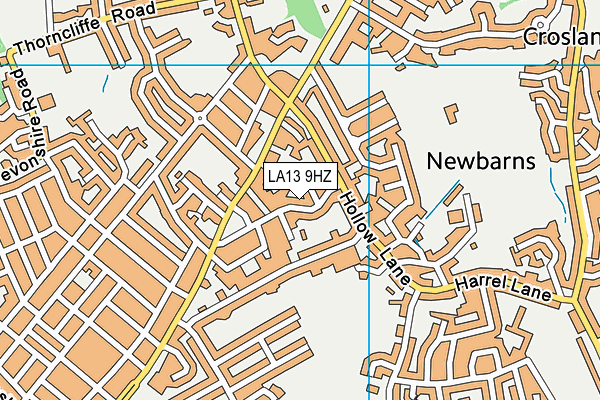 LA13 9HZ map - OS VectorMap District (Ordnance Survey)