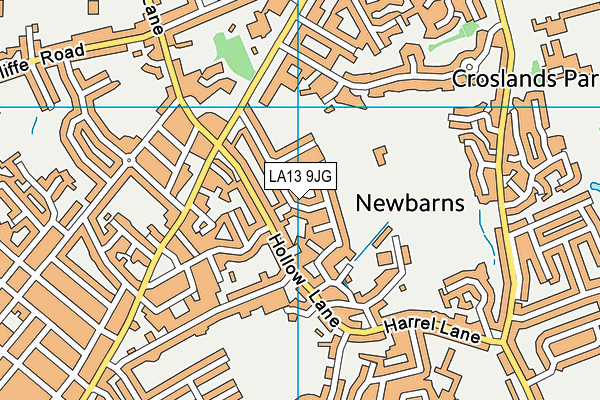 LA13 9JG map - OS VectorMap District (Ordnance Survey)