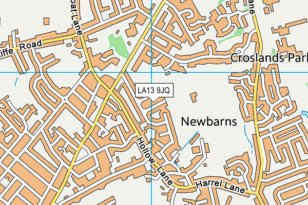 LA13 9JQ map - OS VectorMap District (Ordnance Survey)
