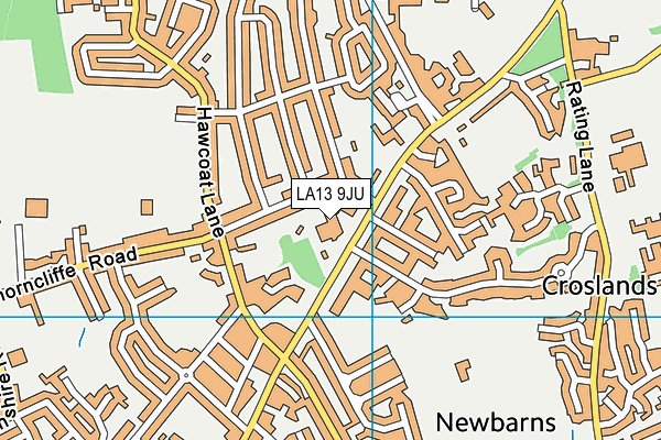 LA13 9JU map - OS VectorMap District (Ordnance Survey)