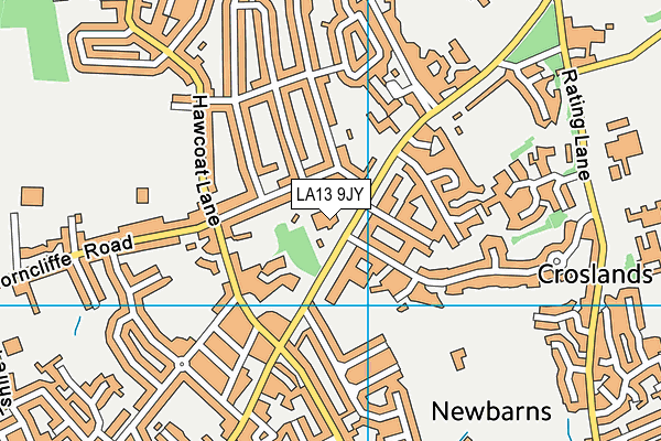 LA13 9JY map - OS VectorMap District (Ordnance Survey)