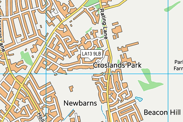 LA13 9LB map - OS VectorMap District (Ordnance Survey)