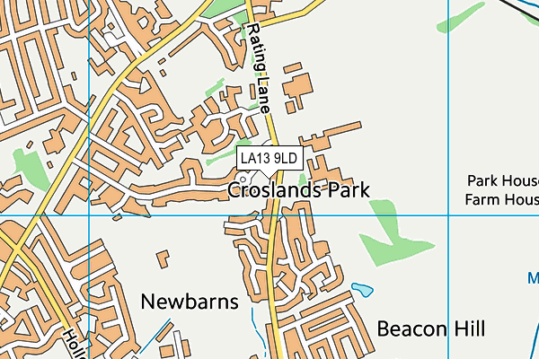 LA13 9LD map - OS VectorMap District (Ordnance Survey)