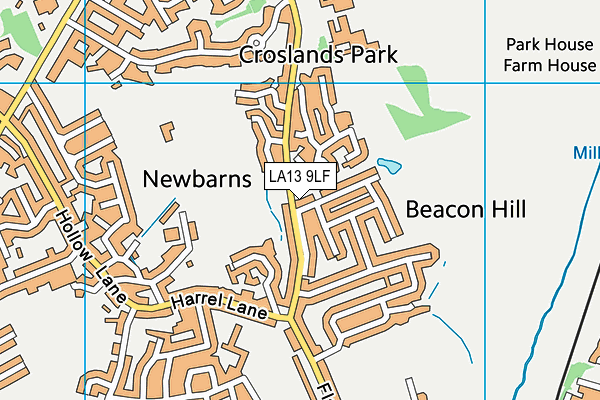 LA13 9LF map - OS VectorMap District (Ordnance Survey)