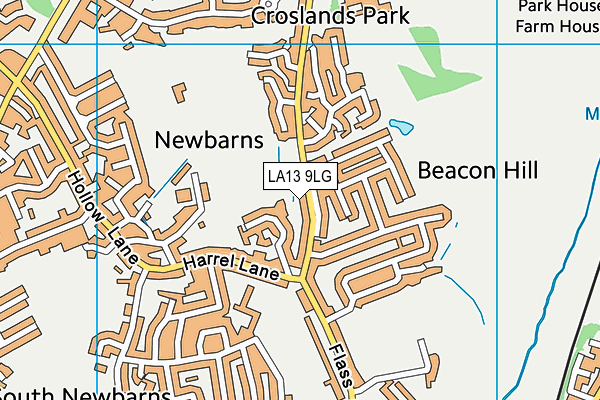 LA13 9LG map - OS VectorMap District (Ordnance Survey)