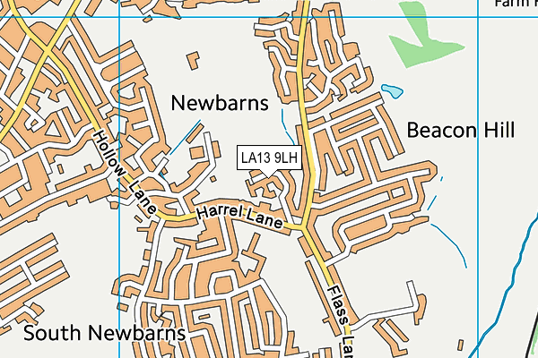 LA13 9LH map - OS VectorMap District (Ordnance Survey)