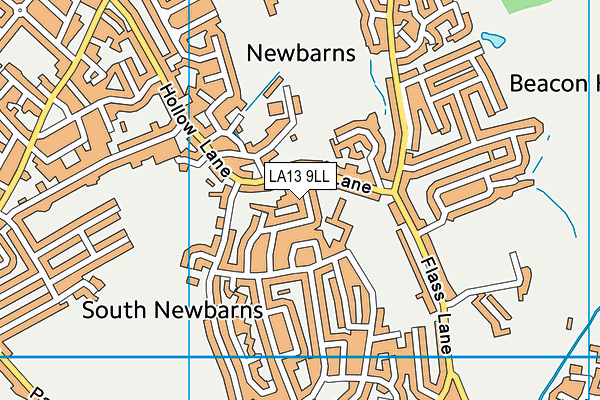 LA13 9LL map - OS VectorMap District (Ordnance Survey)