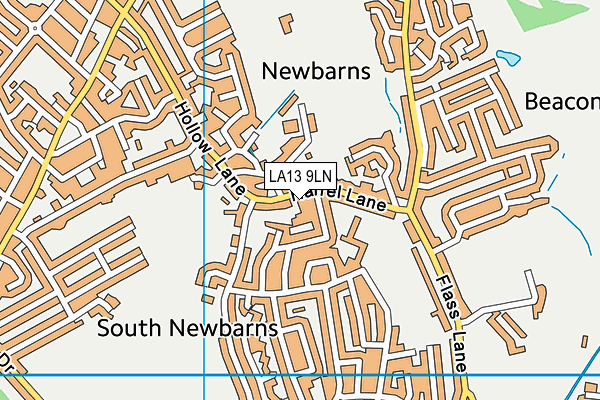 LA13 9LN map - OS VectorMap District (Ordnance Survey)