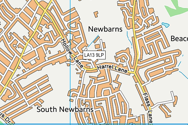 LA13 9LP map - OS VectorMap District (Ordnance Survey)