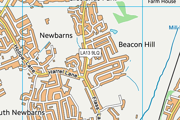 LA13 9LQ map - OS VectorMap District (Ordnance Survey)