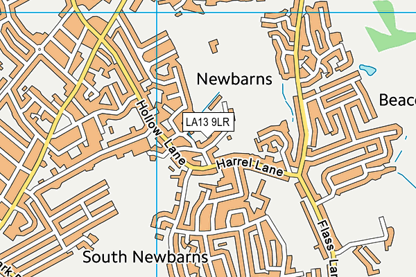 LA13 9LR map - OS VectorMap District (Ordnance Survey)