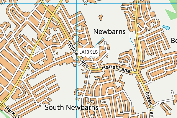 LA13 9LS map - OS VectorMap District (Ordnance Survey)