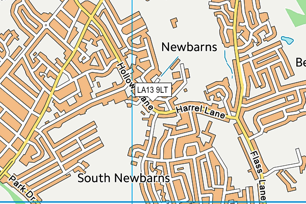 LA13 9LT map - OS VectorMap District (Ordnance Survey)