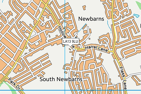 LA13 9LU map - OS VectorMap District (Ordnance Survey)