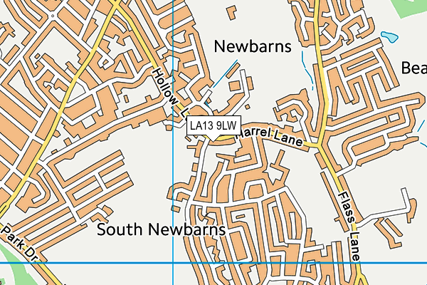 LA13 9LW map - OS VectorMap District (Ordnance Survey)