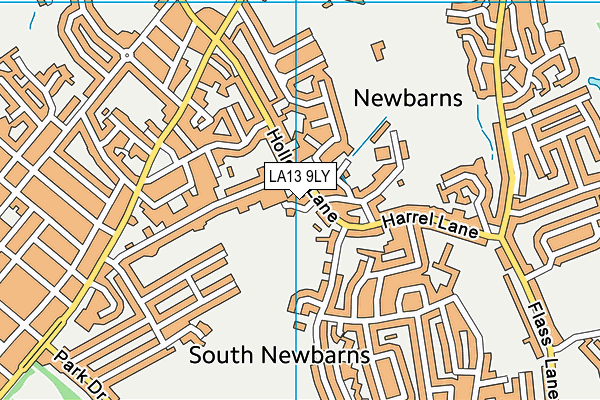 LA13 9LY map - OS VectorMap District (Ordnance Survey)