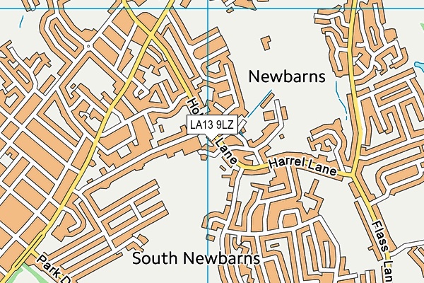 LA13 9LZ map - OS VectorMap District (Ordnance Survey)