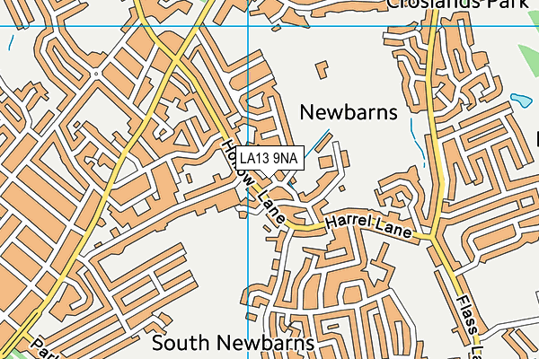 LA13 9NA map - OS VectorMap District (Ordnance Survey)