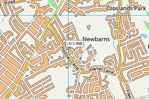 LA13 9NB map - OS VectorMap District (Ordnance Survey)