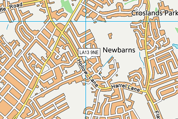 LA13 9NE map - OS VectorMap District (Ordnance Survey)