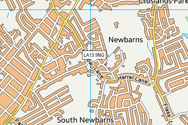 LA13 9NG map - OS VectorMap District (Ordnance Survey)