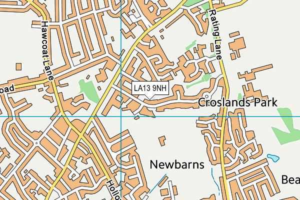 The Strawberry Ground map (LA13 9NH) - OS VectorMap District (Ordnance Survey)