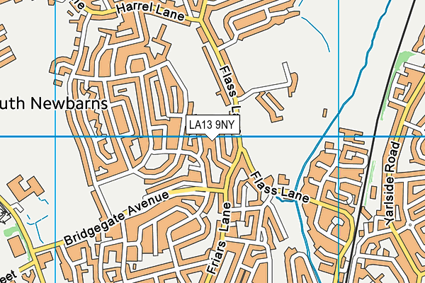 LA13 9NY map - OS VectorMap District (Ordnance Survey)