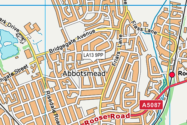 LA13 9PP map - OS VectorMap District (Ordnance Survey)