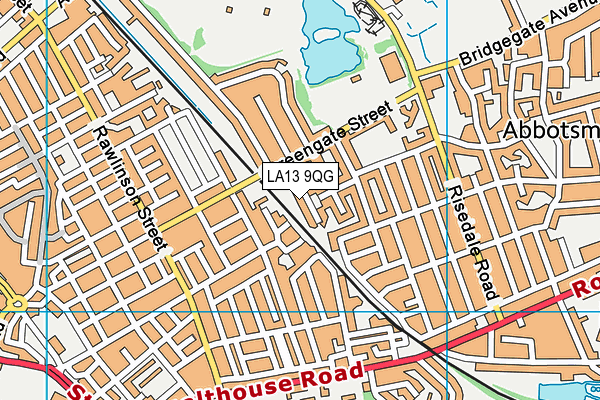 LA13 9QG map - OS VectorMap District (Ordnance Survey)