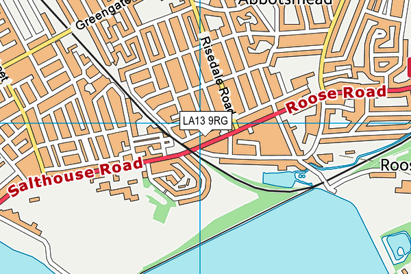 LA13 9RG map - OS VectorMap District (Ordnance Survey)