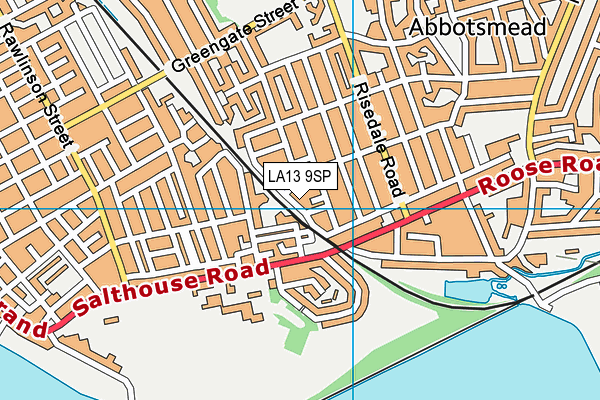 LA13 9SP map - OS VectorMap District (Ordnance Survey)
