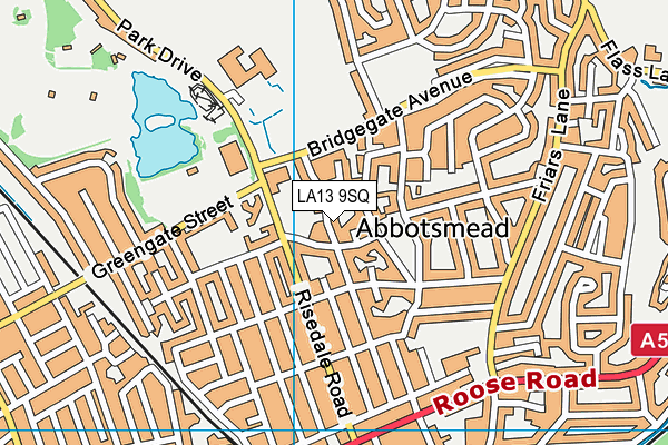 LA13 9SQ map - OS VectorMap District (Ordnance Survey)