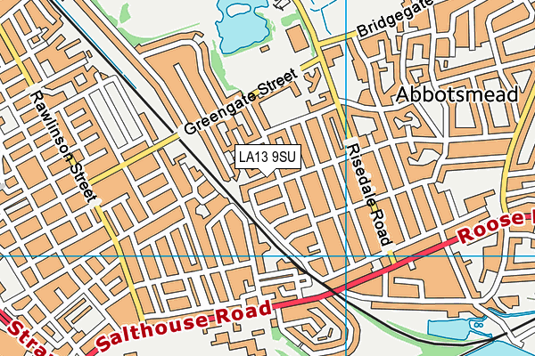 LA13 9SU map - OS VectorMap District (Ordnance Survey)