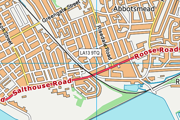 LA13 9TQ map - OS VectorMap District (Ordnance Survey)