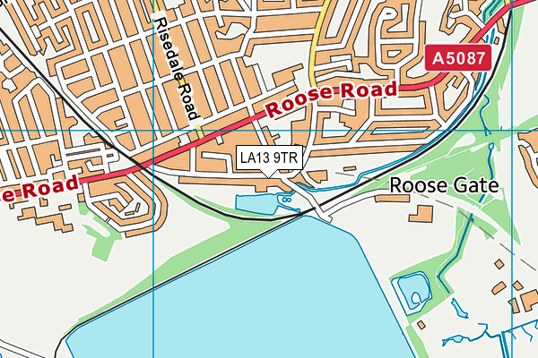 LA13 9TR map - OS VectorMap District (Ordnance Survey)