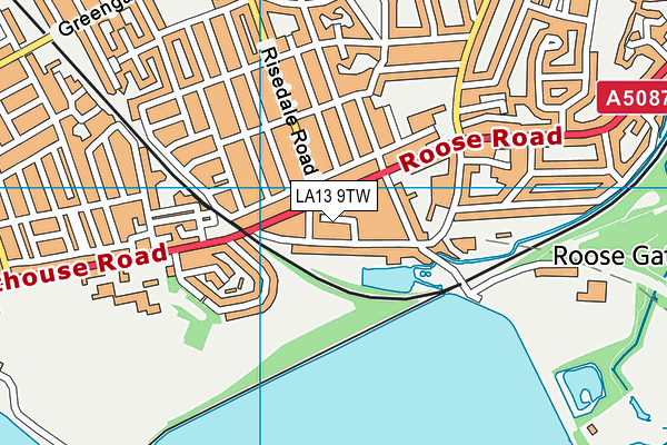 LA13 9TW map - OS VectorMap District (Ordnance Survey)