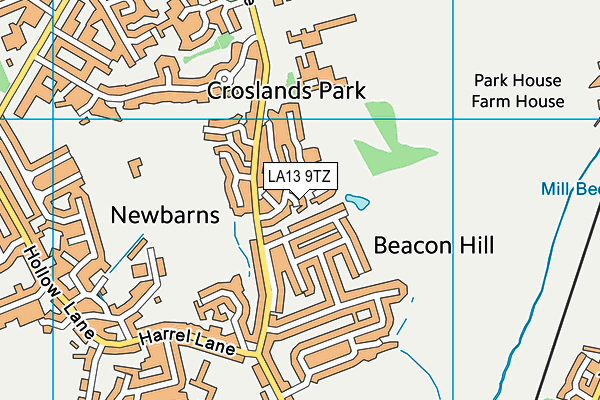 LA13 9TZ map - OS VectorMap District (Ordnance Survey)