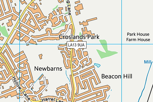 LA13 9UA map - OS VectorMap District (Ordnance Survey)