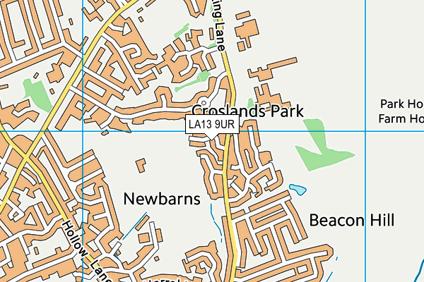 LA13 9UR map - OS VectorMap District (Ordnance Survey)