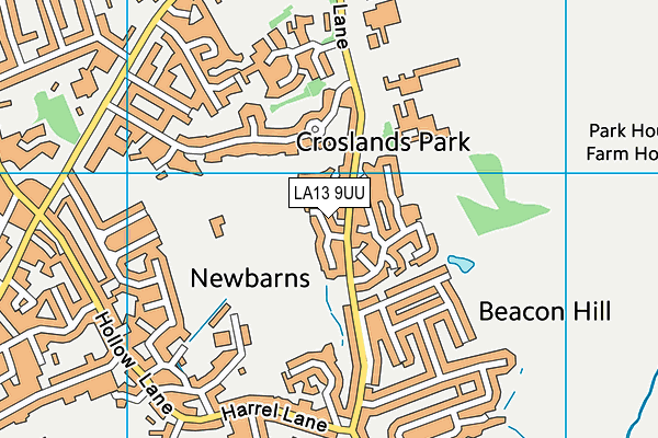 LA13 9UU map - OS VectorMap District (Ordnance Survey)