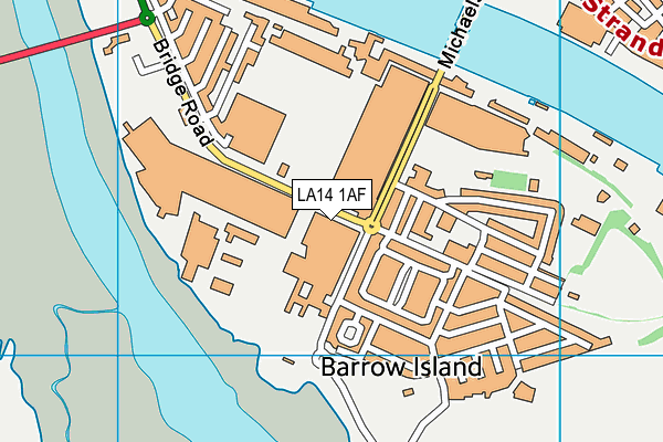 LA14 1AF map - OS VectorMap District (Ordnance Survey)