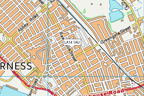 LA14 1AU map - OS VectorMap District (Ordnance Survey)