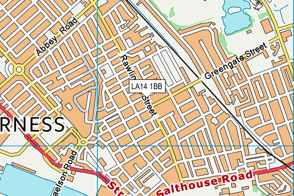 LA14 1BB map - OS VectorMap District (Ordnance Survey)