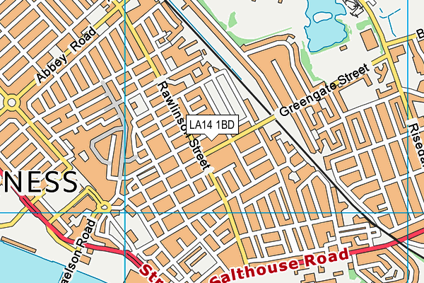 LA14 1BD map - OS VectorMap District (Ordnance Survey)